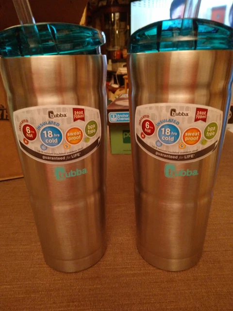 (2) Bubba Insulated Travel Cup Mug Hot Cold BPA Free Stainless 24oz Tumbler NIB