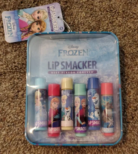 Lip Smacker Disney Frozen 6pc  Flavored Lip Balm Set w/Tin