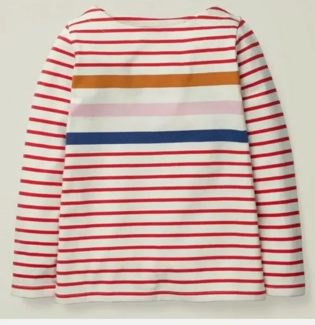 Girls age 5-6 years Ex Mini Boden Everyday Stripe Breton long sleeve Top