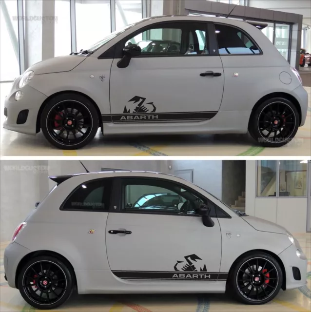 Adesivi Stickers Fasce Scorpione Medie per Fiat 500 Abarth Auto tuning Sport