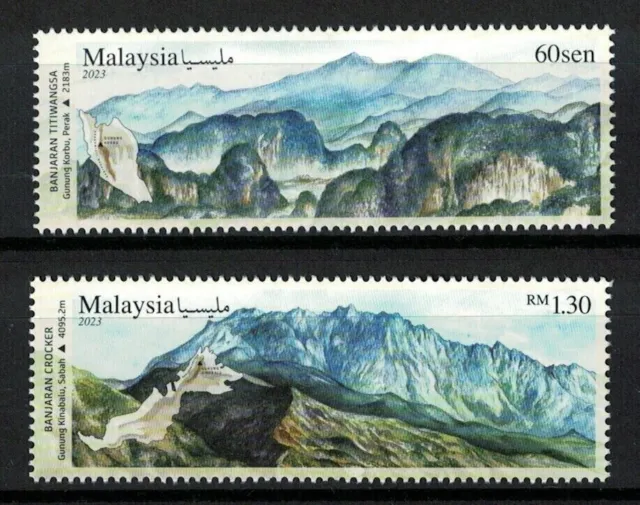 Malaysia MNH MUH - 2023 Malaysia's Mountain Ranges (Set)