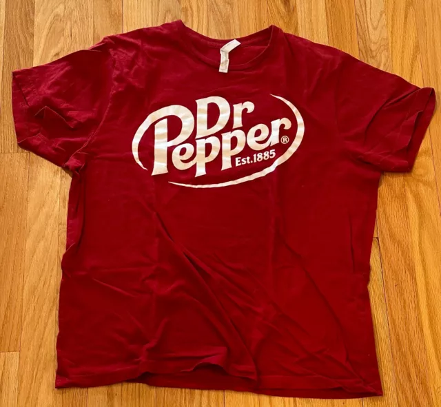 Dr. Pepper Soda Est. 1885 Graphic Tee Shirt New Mens L