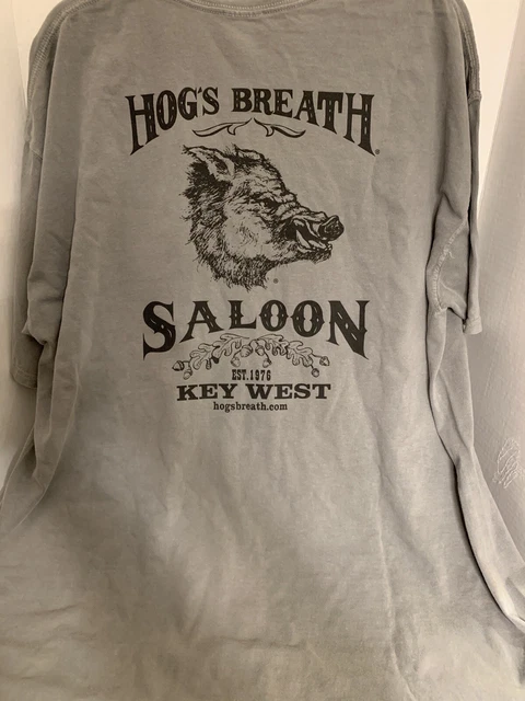 Hogs Breath Saloon T Shirt Men XL Gray Biker Bar Key West Florida Brew Adult Hogs Breath Saloon T Shirt Men XL Gray Biker Bar Key West Florida Brew Adult