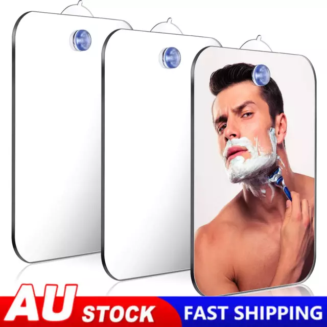 1PC Acrylic Shave Mirror Bathroom Shower Shaving Mirror Makeup 20x30cm