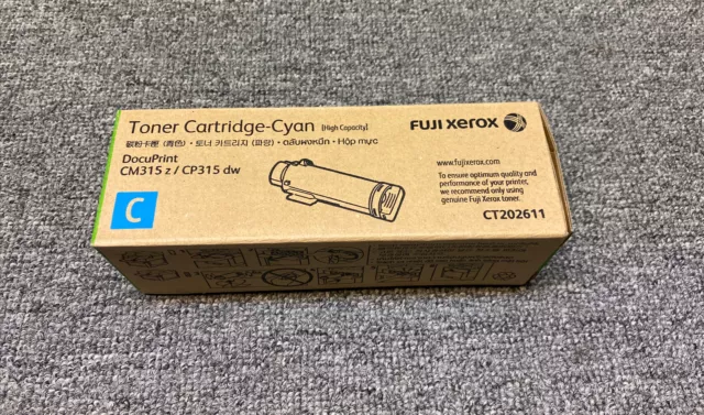 Fuji Xerox Genuine CT202611 CYAN High Yield Toner DP-CP315dw DP-CM315z 6K PAGES