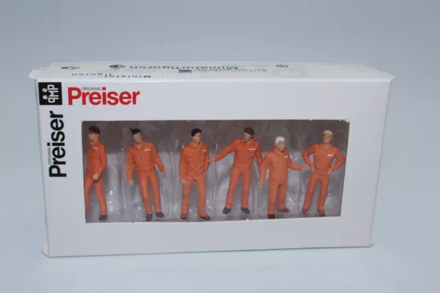 Preiser 68212  ORANGE  6  Figuren Monteure    1:50 Figuren  NEU in  OVP