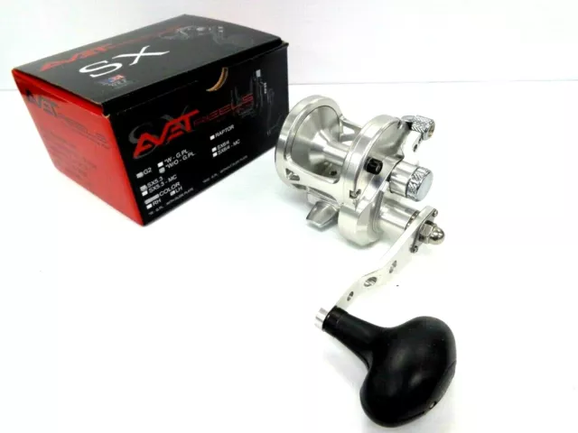Avet SX5.3 G2 NGP Single Speed Lever Drag Reel - LEFT HANDED - SILVER