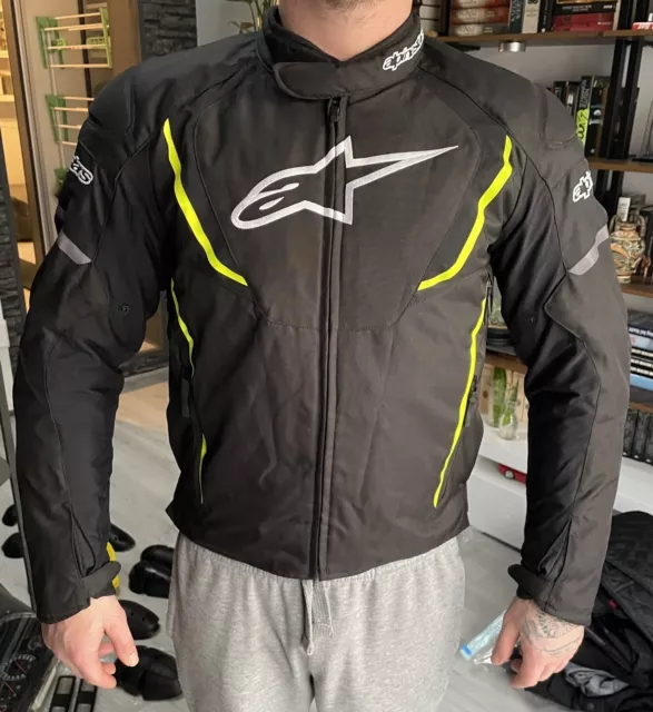 Alpinestars T-Jaws V3 Gr.L Wasserdichte Motorrad  Jacke - Schwarz/Neon Gelb