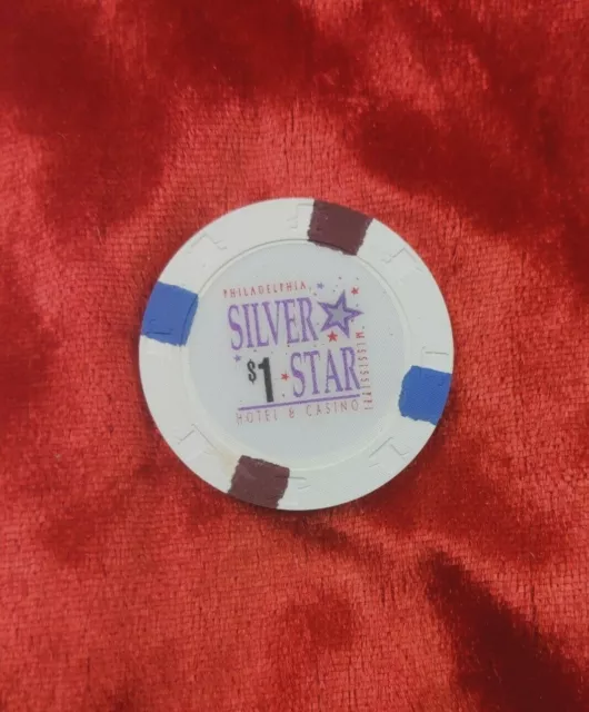 $1 Silver Star Resort & Casino Chip Philadelphia, MS Mississippi