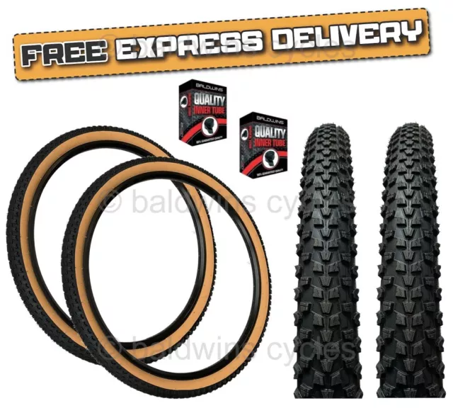 Baldys 29 x 2.10 AMBER WALL Mountain Bike Chunky Off Road Tread TYREs TUBEs