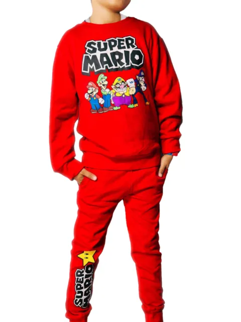 Super Mario Boys' Jogger Set, Red