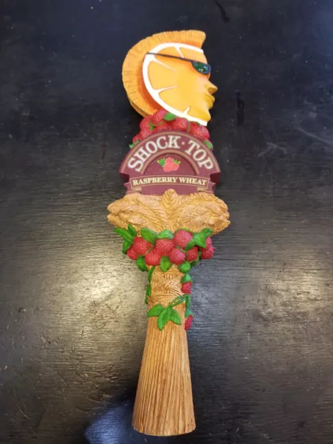 Shock Top Raspberry Wheat Beer Figural Tap Handle Large 12" New Mancave display