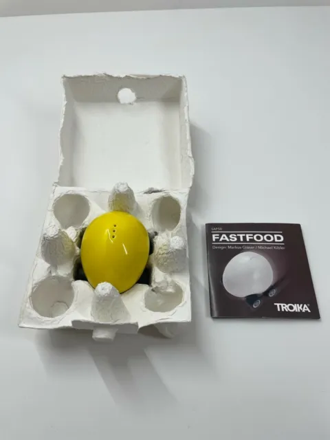Troika fast food salt shaker moves across table egg shape fun cool pepper