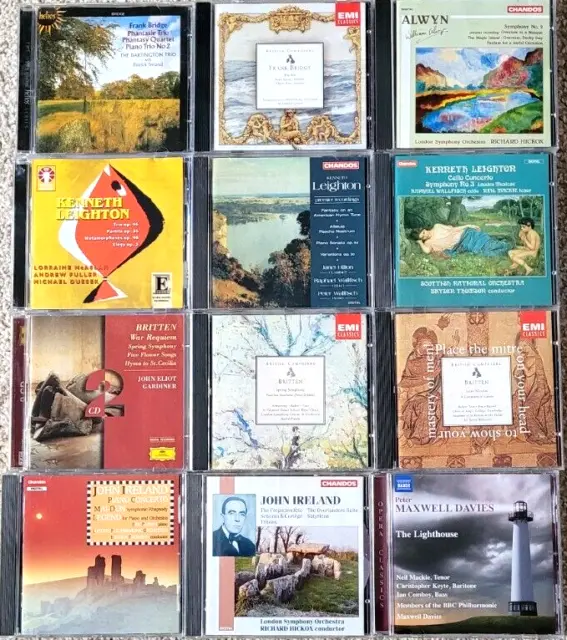 Classical British 20th Century Music Cds X 12 (13 Discs) Job Lot Bundle
