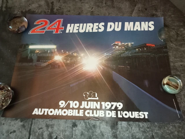 Affiche 1973 24 Heures Mans originale Course des Heures du Mans A