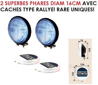 PROMO 2 TOP PHARES 16CM CHROME CACHES JEEP LAND RANGE DEFENDER HDJ KDJ PATROL 