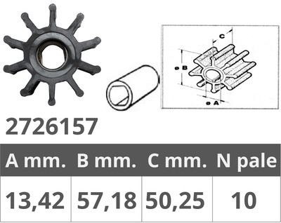 JABSCO Impeller Jabsco 17240-0001e1879-0001 Marque Finnord FNI2726144 