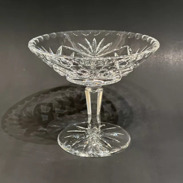 Vintage Galway Irish Crystal Ashford Pedestal Compote Crafted in Ireland 5.25”