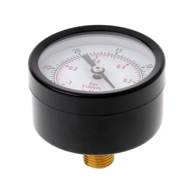 VACUUM MANOMETER PRESSURE Gauge 1/4" BSPT Thread Sturdy For Case 0