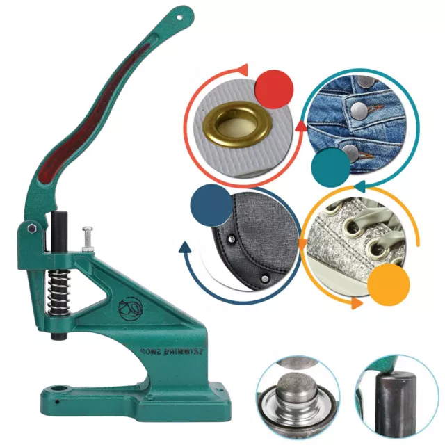 The Green Machine Hand Press® Heavy Duty for Grommet KAM Snaps Rivets Eyelets