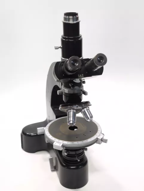 Leitz Wetzlar Ortholux Trinocular Microscope - 3 Objective/Rotating Stage 717470