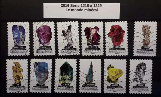 FRANCE 2016 Lot de 4 séries completes. Timbres autoadhésifs oblitérés.