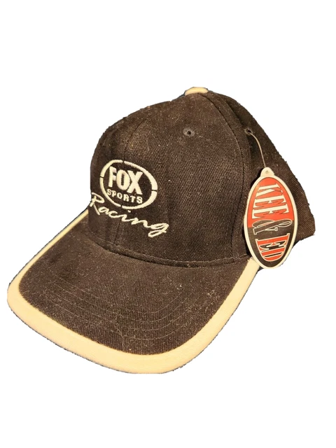 Classic "Fox Sports Racing" Embroidered  Nascar Adjustable Black Baseball Hat