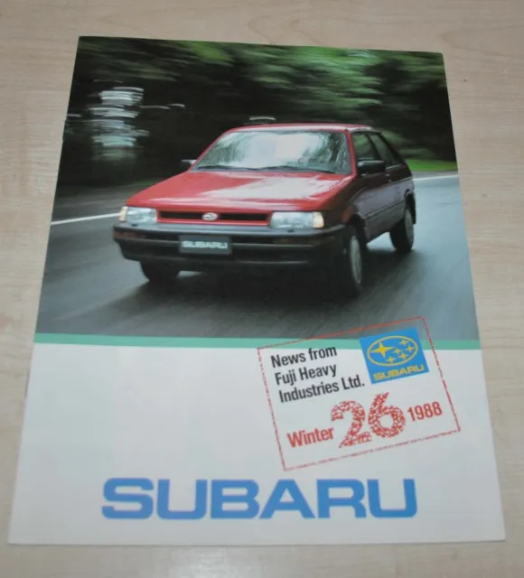 1988 Subaru 26 Magazine Fuji Heavy Industries Brochure Prospekt ENG