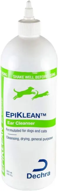 Epiklean Ear Cleanser for Dogs & Cats (32Oz) - Cleansing, Drying & General Purpo