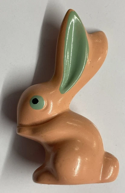 Goebel Walter Bosse Typ Zweifarbig Pfirsich/Grüner Hase Kaninchenfigur