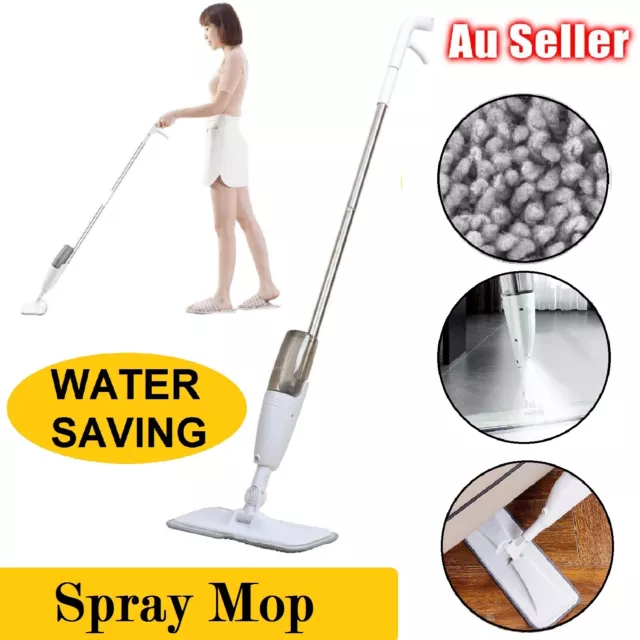 Spray Mop Microfibre Flat Mop Cleaner Household Kitchen Bath Broom Floor Sweeper