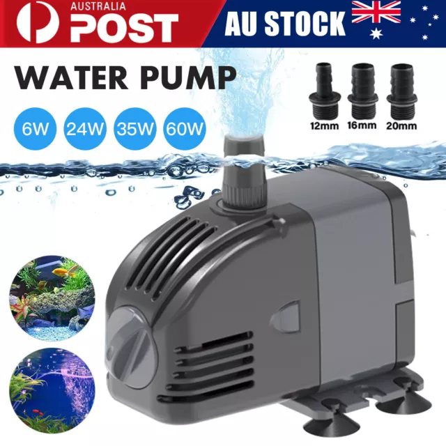 Adjustable Flow Aquarium Pump Water Submersible Fish Tank Fountain Pond Marine