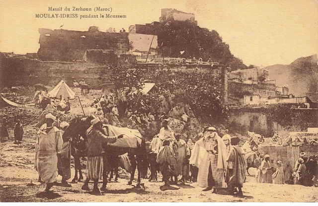 Maroc #Mk45842 Massif Du Zerhoun Moulay Idriss Pendant Le Moussem