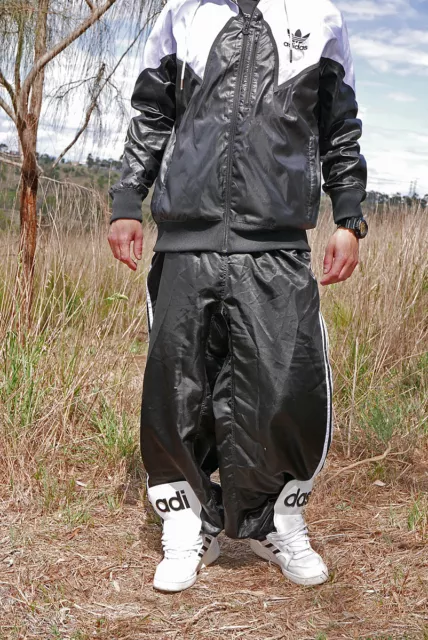 ☆—ADIDAS—SHINY—NYLON—TRACKSUIT—PANTS—UNLINED—BOTTOMS—CAL SURF—SILKY—GLANZ— BAGGY $249.00 - PicClick AU