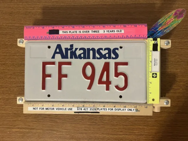 ARKANSAS FIREFIGHTER LICENSE PLATE?  No Stickers. Mint Condition.NEW OLD STOCK !