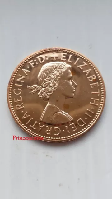 Gb Royal Mint 1970*Unc*Last Issued Elizabeth Ii Proof One Penny 1D Coin-Km#897 2