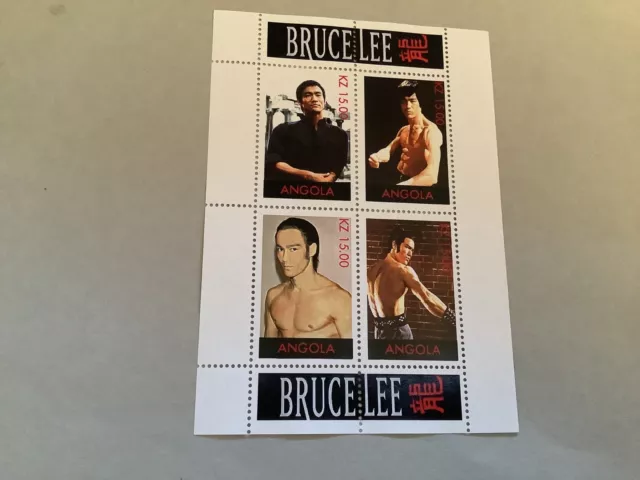 Angola Bruce Lee arti marziali Jeet Kune Do nuovi di zecca francobolli mai incernierati foglio R48704