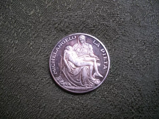 Small  Silver Vatican Medal / Medallion.  Paul VI  .  Catholic item . 2