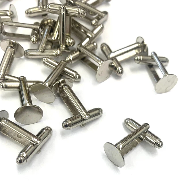 Manschettenknöpfe Rohlinge zum Selbermachen Fundstücke Schmuckherstellung Pad Größe 10 mm kippbar