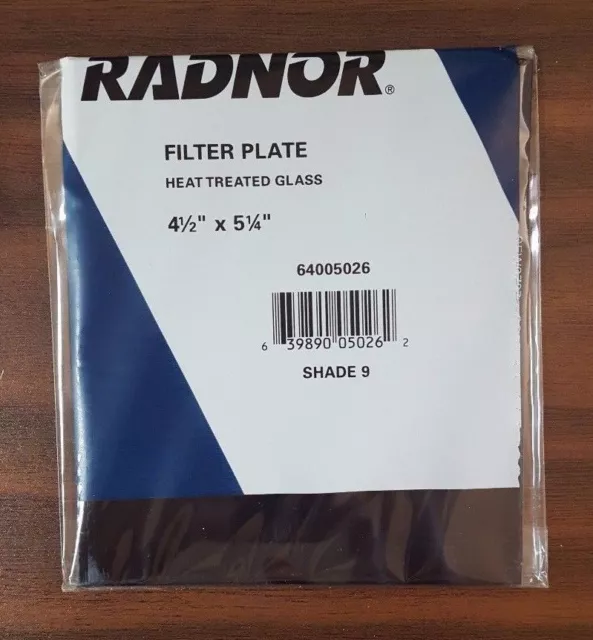 Case of 100 Radnor Shade 9 Heat Treated Glass Filter Plate RAD64005026 FREE SHIP