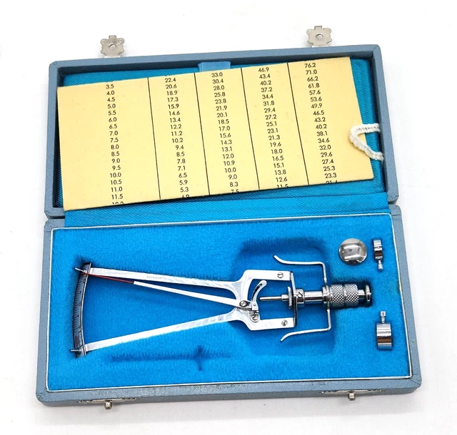 SCHIOETZ Tonometer Improved Ophthalmic in Case Good Condition Winters Gulden
