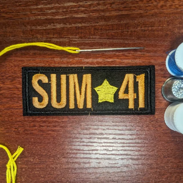 Sum 41 Patch 90s Rock Pop Punk Skate Alt Music Embroidered Iron On 1.5x4”