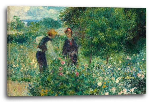 Tableau Peinture Sur Toile Pierre-Auguste Renoir "Rosenhain" - Cadre Inclus - Prêt à Accrocher - Neuf