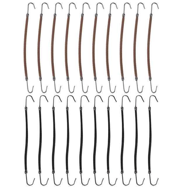 20 piezas gancho para el cabello cola de caballo soportes elásticos corbatas para hombres cordón bungee niña novia