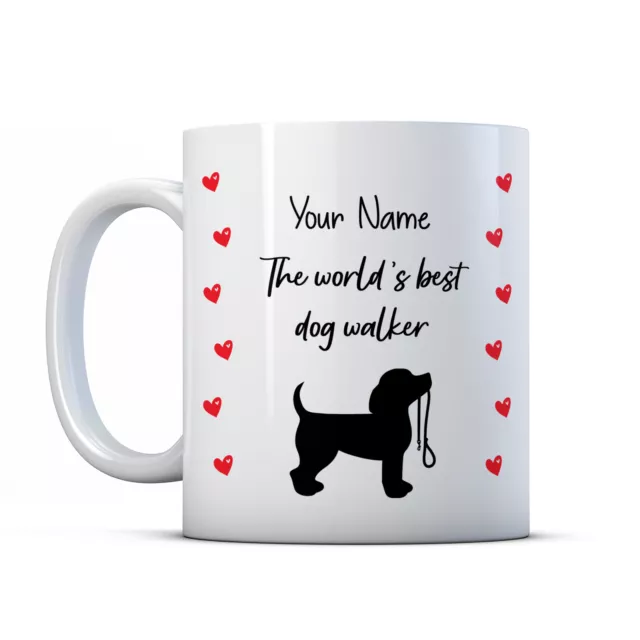 Personalised World's Best Dog Walker - Dog Owner Gift Mug