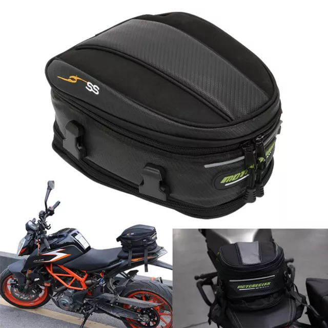 Motorcycle Tail Bag Waterproof Luggage Bag Rear Seat Bag Motorbike Saddle Bags