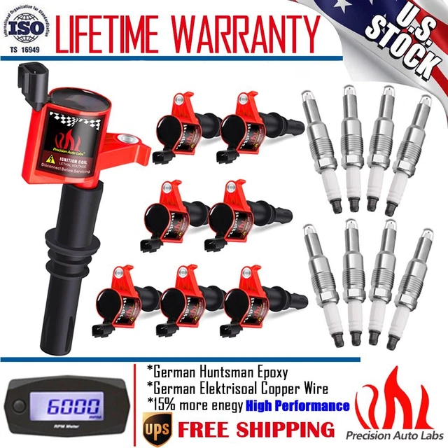 8 PACK IGNITION Coils & Spark Plugs For Ford F150 5.4L 2004 2005 2006