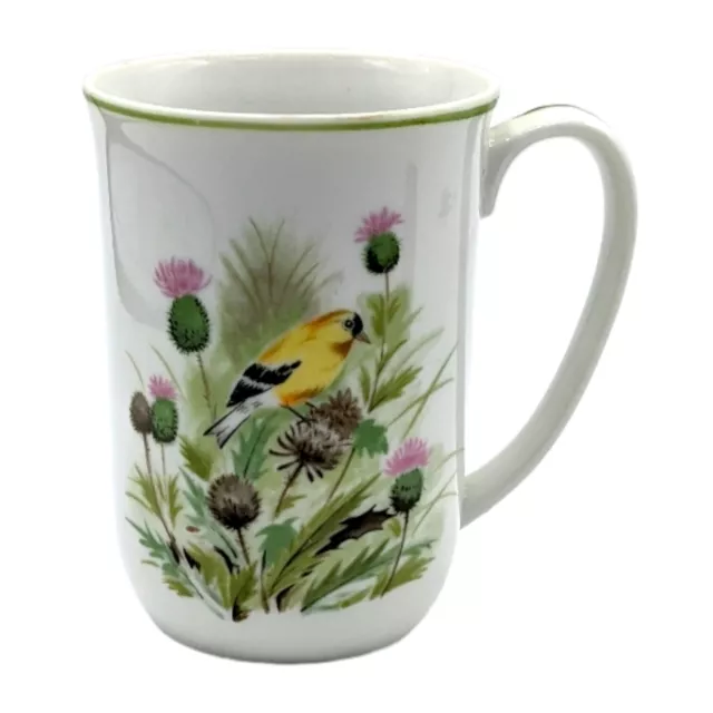 Vintage Goldfinch Thistle Bird Mug Cup Japan Coffee Tea