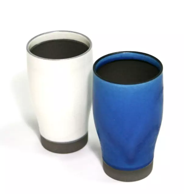 Craftman Beer Cup two cups Color blue and white from Japan