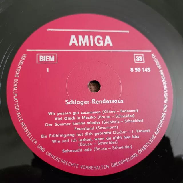 LP 12'' Amiga, Schlager Rendezvous, DDR Vinyl 1968, Klaus Sommer, Gerti Möller 3